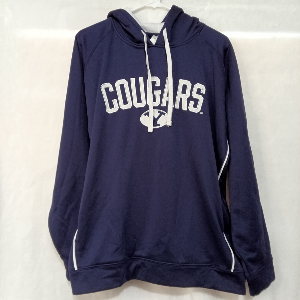 BYU Cougars Hoodie Navy Blue Mens Large Sweatshirt Knights Apparel